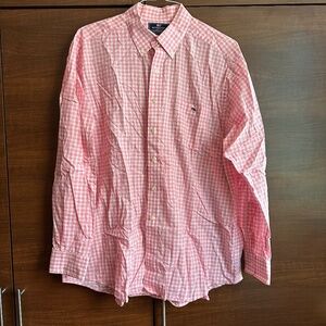 Men's Vineyard Vines Orange Plaid Slim Fit Tucker Button Down Shirt